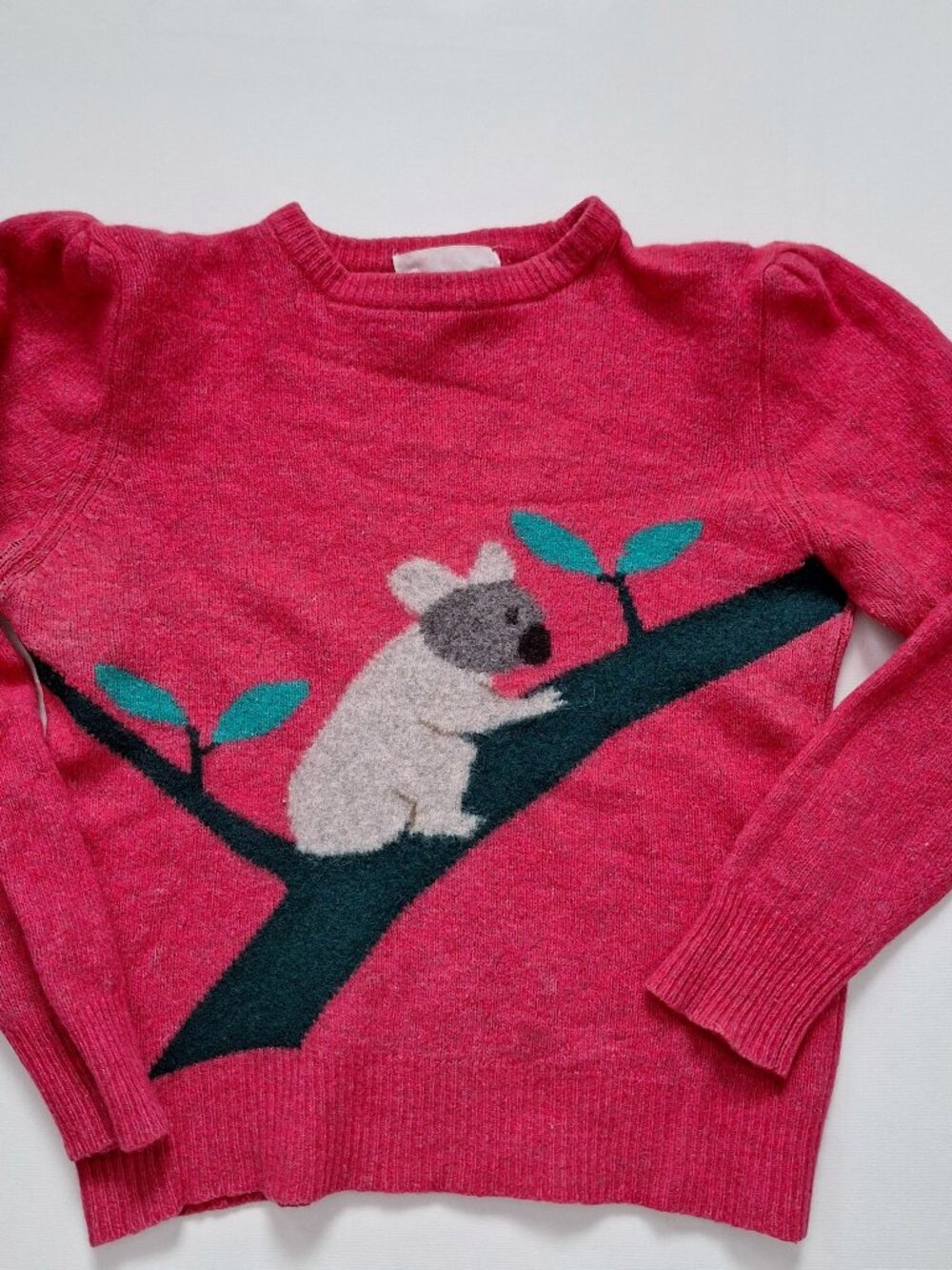 Alfred Dunner Pink Koala Crewneck Sweater